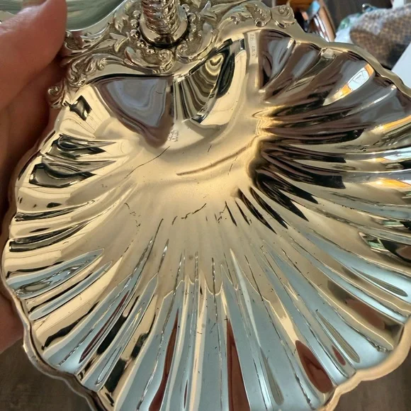 Vintage F.B. Rogers Silver Co Silver Plated Double Shell Bonbon Seashell Dish - Picture 7 of 10
